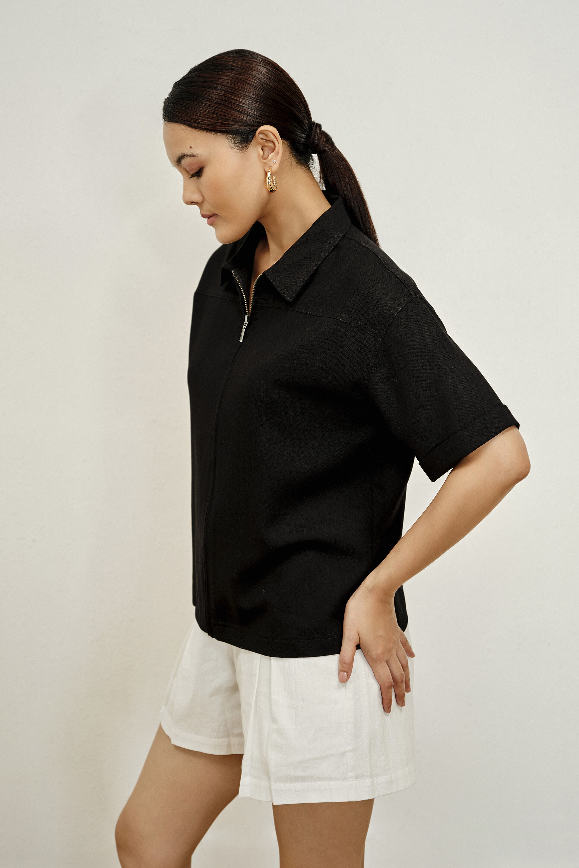 Barbara Black Jacket, Black, image 3